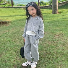 CONTIKIDS 女童款短版連帽上衣+長褲套裝