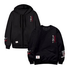 NEOZZANG Leon&Mathilda印花內刷毛大學T+連帽拉鍊外套