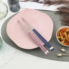 Bogen Solen方形餐具筷子2件組, 1套, 筷子2款, 藕色, 藍寶石色