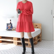 라이크 루즈 기모 임산부 원피스