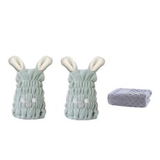 柔軟髮巾 SG40 2入 + 洗臉毛巾組, 類型3, 1套