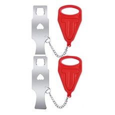 여행용 방문 도어락 레드 B형, 2개