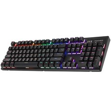 阿布科 軸交換彩虹動態LED機械式有線標準型鍵盤, K560, 黑色