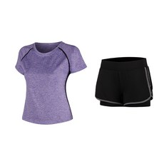 Naya Style 女款瑜珈服 短袖上衣 + 短褲 套裝 2110