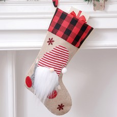 Arti Home 鬍鬚老人聖誕襪裝飾 D型, 混和色