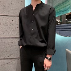 男士 DM 無領極簡襯衫