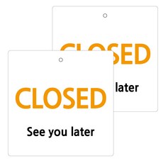 Garden in the City 壓克力標示牌 白色 180 W-66, CLOSED, 2個