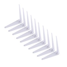 ETSHOP L型層架托架 白色 S 150 x 125 x 35 mm, 10個