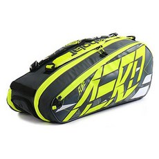 Babolat Pure Aero x6 雙層網球袋 42L, 灰色 黃色 白色, 1個