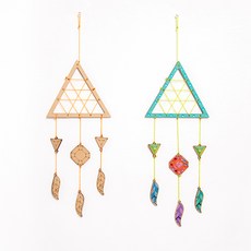 minhwashop 線繩藝術捕夢網造型DIY材料, 三角形(UDPWD0203), 10個