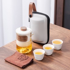 TODAY LIVING 便攜式茶具組 350ml R99440W, 1套, 白色, 6件組