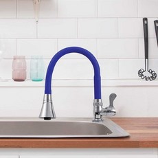 IRTECH鯰魚軟管水龍頭直立式一體型 藍色, 1個