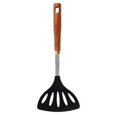 GENIAL BAUM系列優質原木柄尼龍煎鏟, 1個, 棕色的