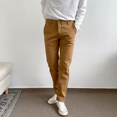 Heyjin 男款修身彈性鬆緊帶棉質長褲 305