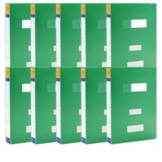 Heemang PP 塑膠彈簧扣具文件夾 UC637, 10個, 綠色