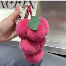 Souplace 柔軟毛絨葡萄鑰匙圈