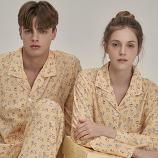 HUWA HUWA 小狗長袖情侶睡衣上下套裝