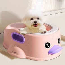 딩동펫 반려동물 오리 스파 욕조, 핑크, 1개