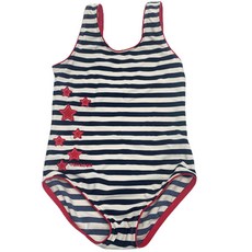 JOY MULTI 女童星星條紋連身泳衣