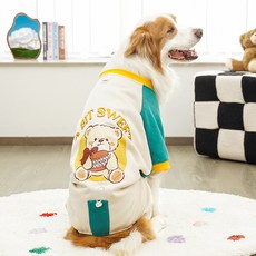 파스텔펫 중대형견 베어 자켓 올인원, 그린, 1개