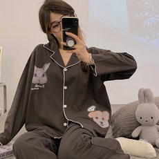 스타일컨택트 여성용 긴팔 상의 + 하의 잠옷 세트 SP-54010