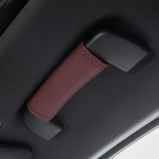 오토크루 프리미엄 레더 핸들그립 실내 손잡이 가죽커버 AC-i05, 와인, 4개