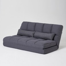 아이와비 좌식 패브릭 소파베드+ 쿠션2개 방문설치, 다크그레이