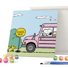 iLovePainting 史努比花生 DIY 繪畫帆布系列 2525 TRAVEL 系列, 史努比校車