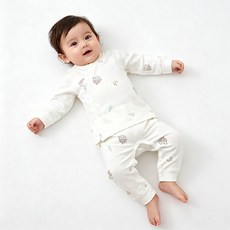 JOYMULTI Dreambebe 防脹氣按扣新生兒肚衣家居服上下套裝