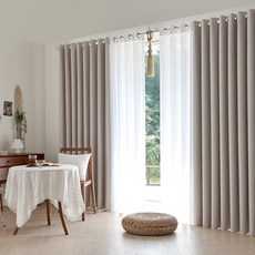 Design JPIX 打孔式遮光窗簾 2件組, 燕麥色