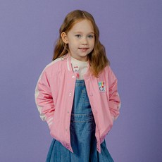 Lala Amang 女童款甜美Merci棒球外套