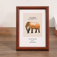 溫馨感性簡約室內方形相框 HR2317, 1個, 紅木