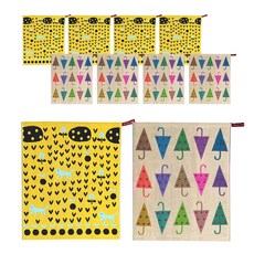 부엌다옴 북유럽풍 주방 핸드타올 2종 x 5p 세트, 새싹 옐로우, 우산 베이지, 1세트