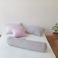 누블 모찌 피치스킨 원형 롱쿠션 바디필로우 솜포함, 그레이