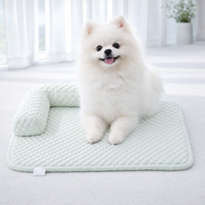 파스텔펫 반려동물 소프트 허니비 쿨매트, 그린, 1개