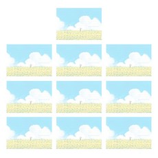 Design GomGom 風景插畫信紙 M號, 和風黃色鬱金香, 10個