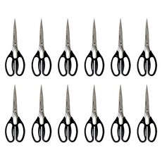 五福牌 廚房營業用 104 兩手通用剪刀, 黑色, 12支