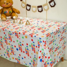 미니모 생일 파티 테이블 식탁보, B타입, 135 x 275 cm, 1개