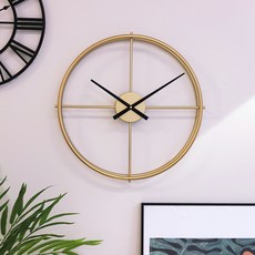 北歐Mongteul靜音壁鐘 40cm, 金色 + 黑色