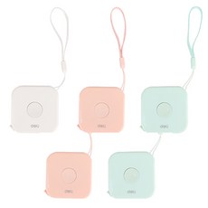 Deli 得力 便攜式量身迷你捲尺 79652, 5個, 200cm