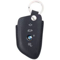바슬리 BMW 2세대 크리스페 가죽 스마트 키케이스, 네이비 은, BM024