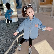 Starbean 女童美麗兔子長袖襯衫