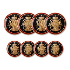 環氧樹脂金屬鈕扣 15mm + 21mm 套組, 混合顏色, 4套