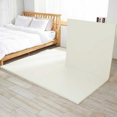 BUNNYHOUSE 이지클린 2단 폴더매트 + 미끌림 방지패드 4p, 크림+그레이