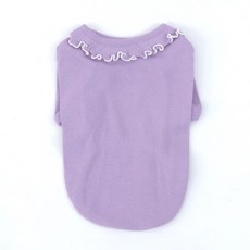 REDPUPPY 寵物Lovely荷葉邊蝴蝶結緊身T恤, 紫色