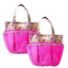 Beaurator 可愛口袋網眼沐浴包, 桃紅色, 2個