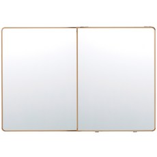 프리미엄 욕실 슬라이드장 골드 1200 x 800 mm, 화이트
