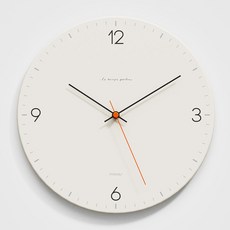 mooas 簡約圓形靜音掛鐘, 奶油色