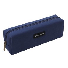 Sellyving 大容量方形帆布筆袋, 海軍藍, 1個