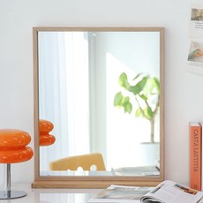 WOOD REPUBLIC 溫和層架化妝桌鏡 大型, 橡木色